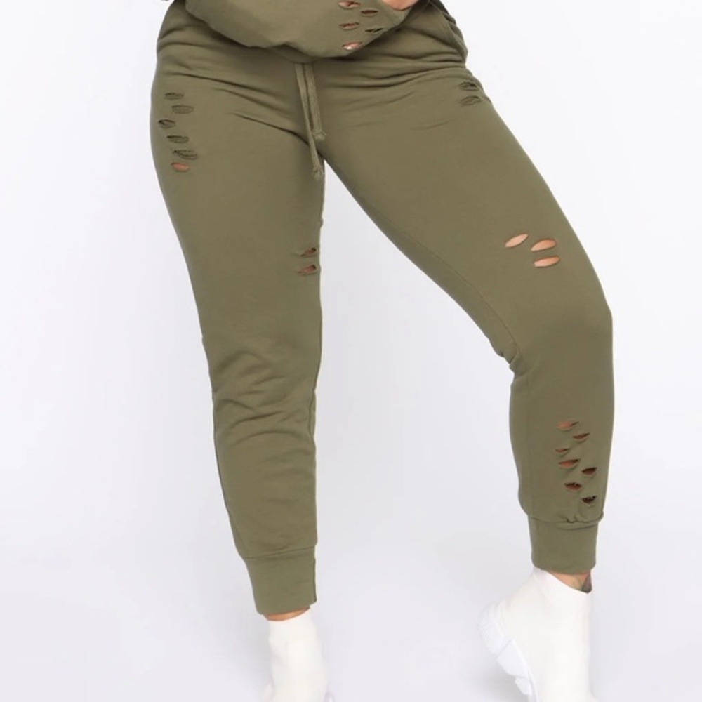 Distressed Lounge Pants/Sweatpants - Picture 2 of 3